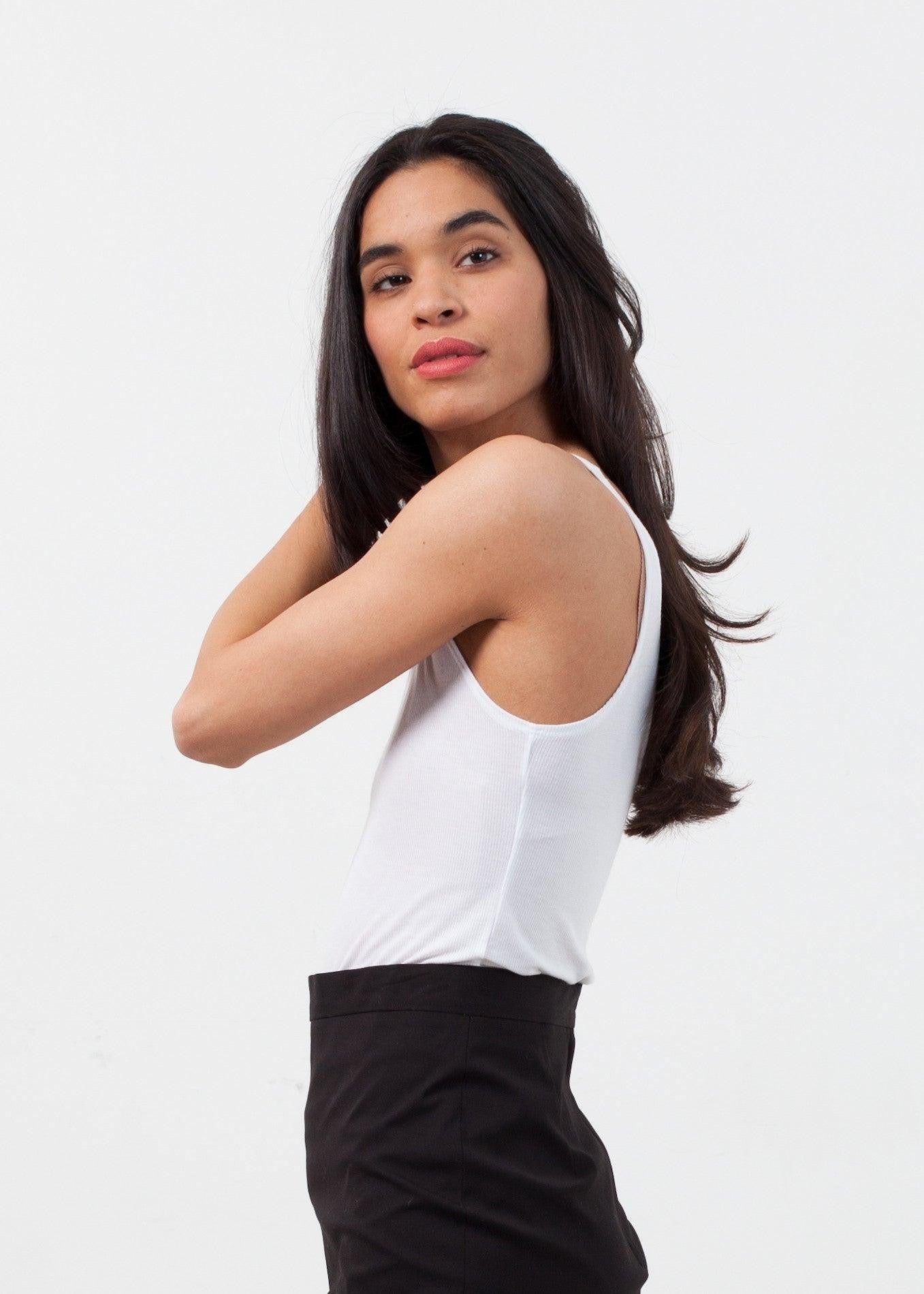 Feather Ribbed Tank.