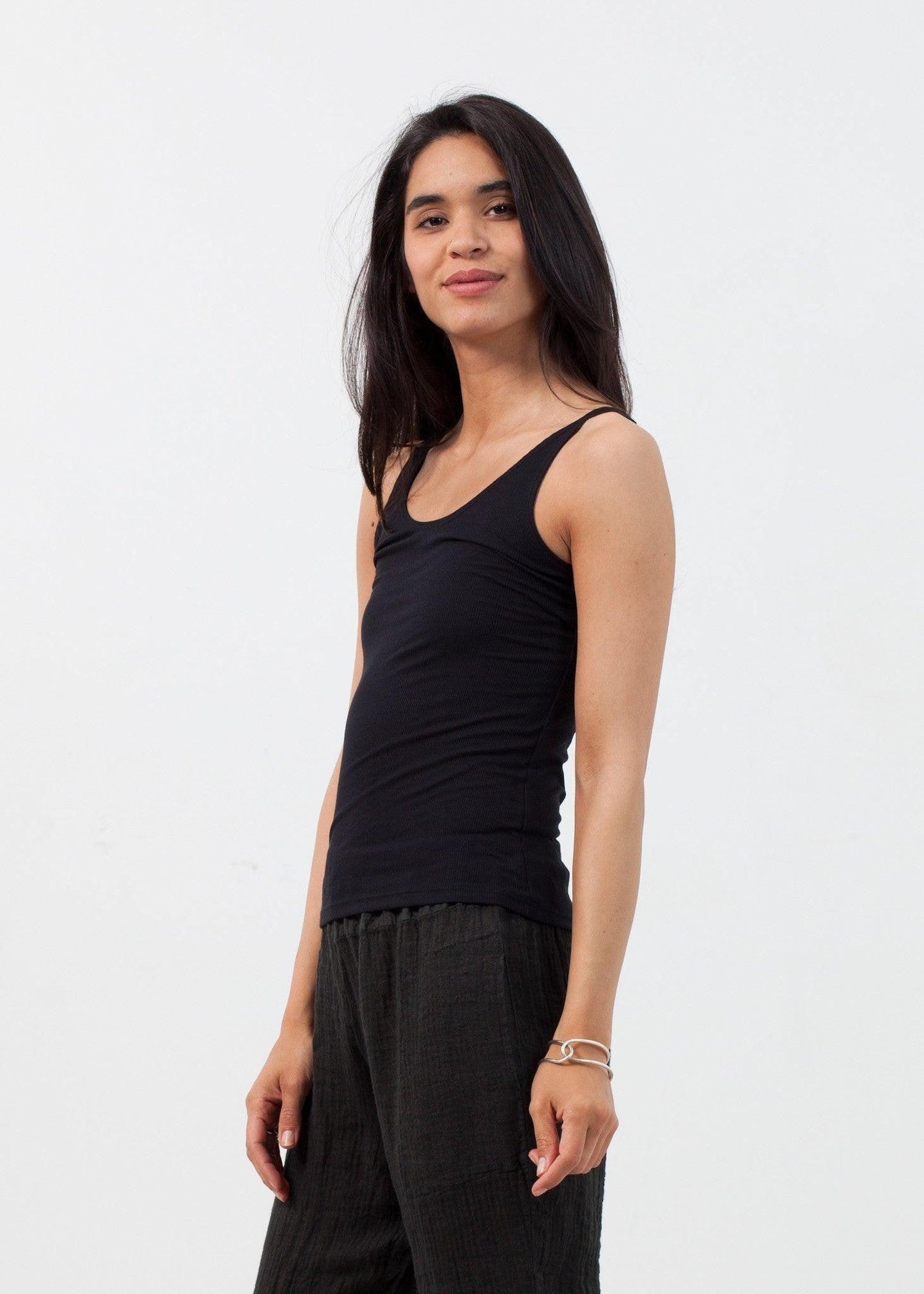 Feather Ribbed Tank.