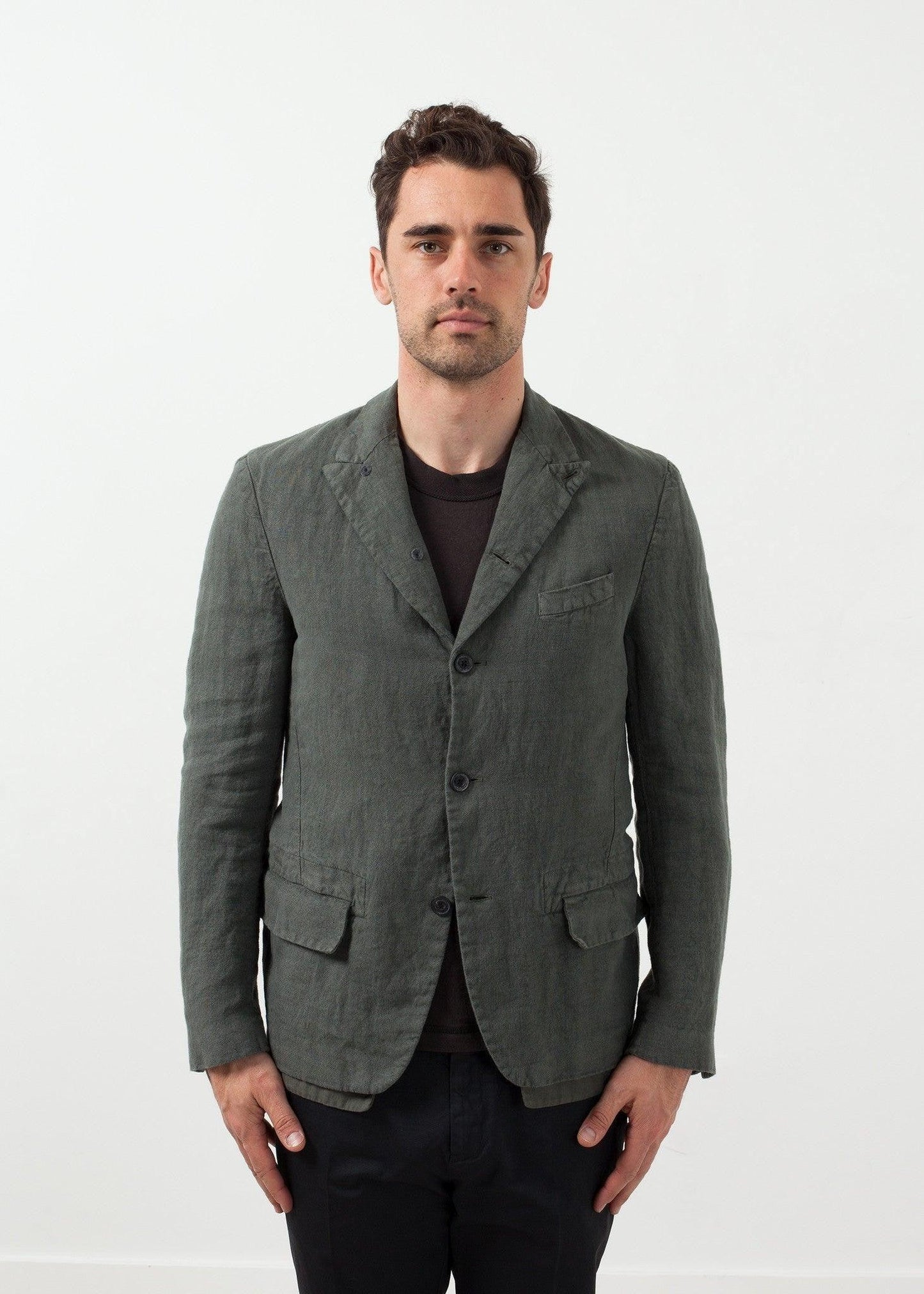 Five Button Cotton Blazer.