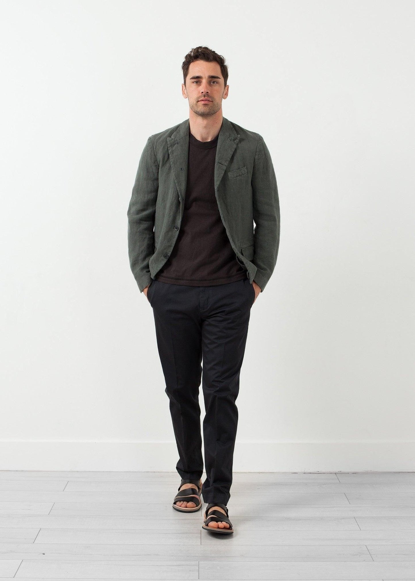 Five Button Cotton Blazer.