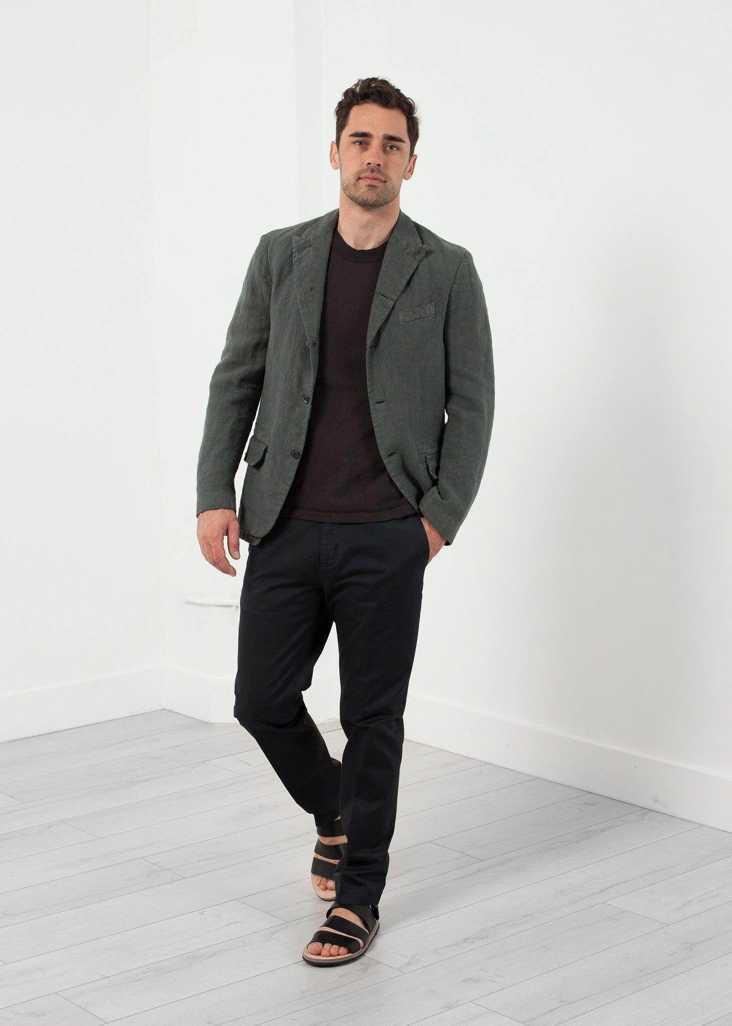 Five Button Cotton Blazer.