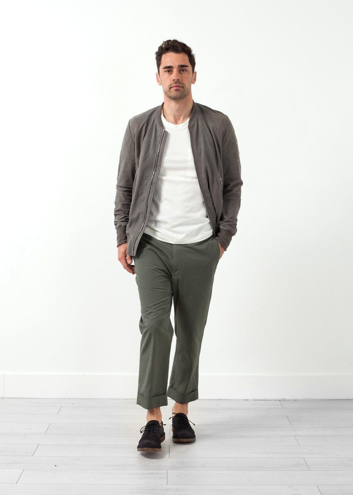Flat Front Cuffed Trouser.