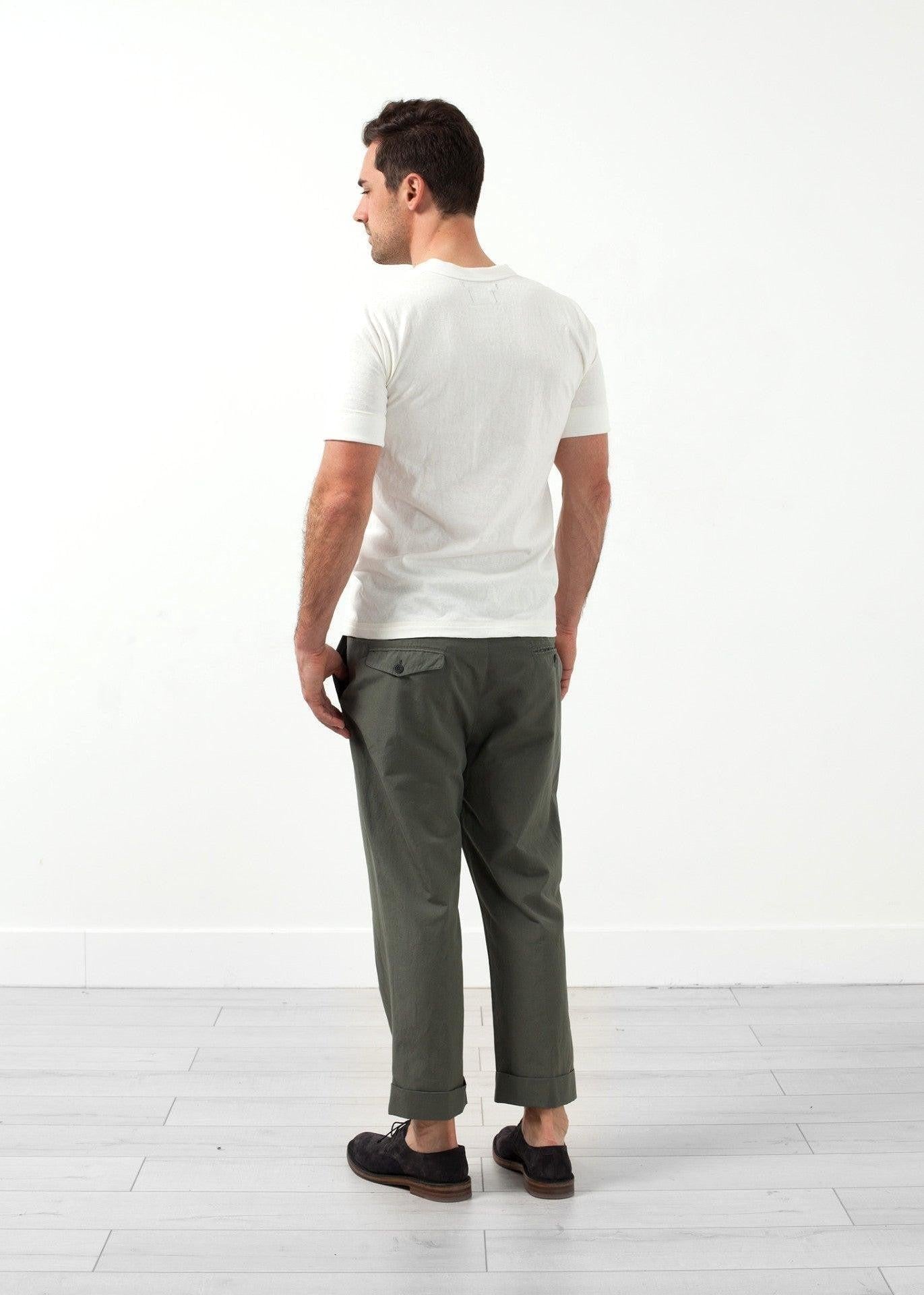 Flat Front Cuffed Trouser.