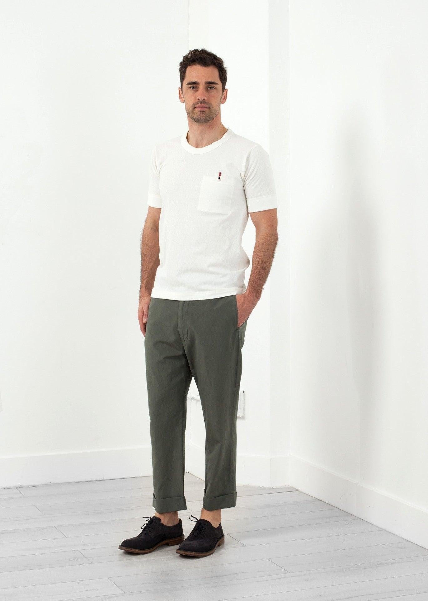 Flat Front Cuffed Trouser.
