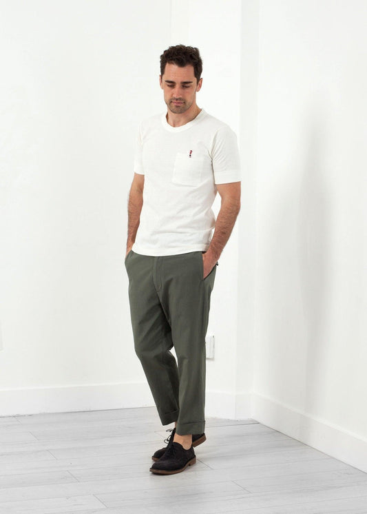 Flat Front Cuffed Trouser.