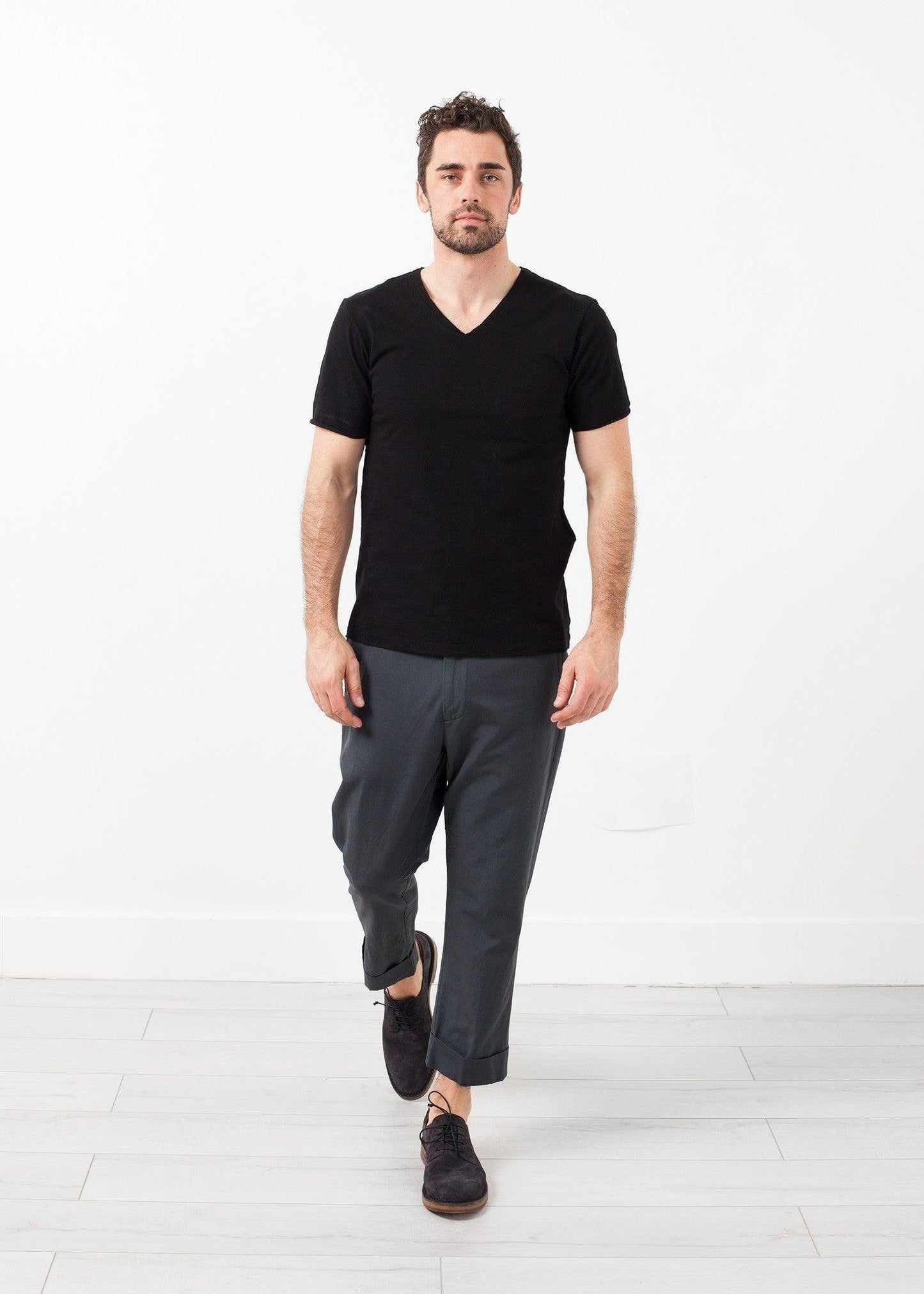 Flat Front Cuffed Trouser.