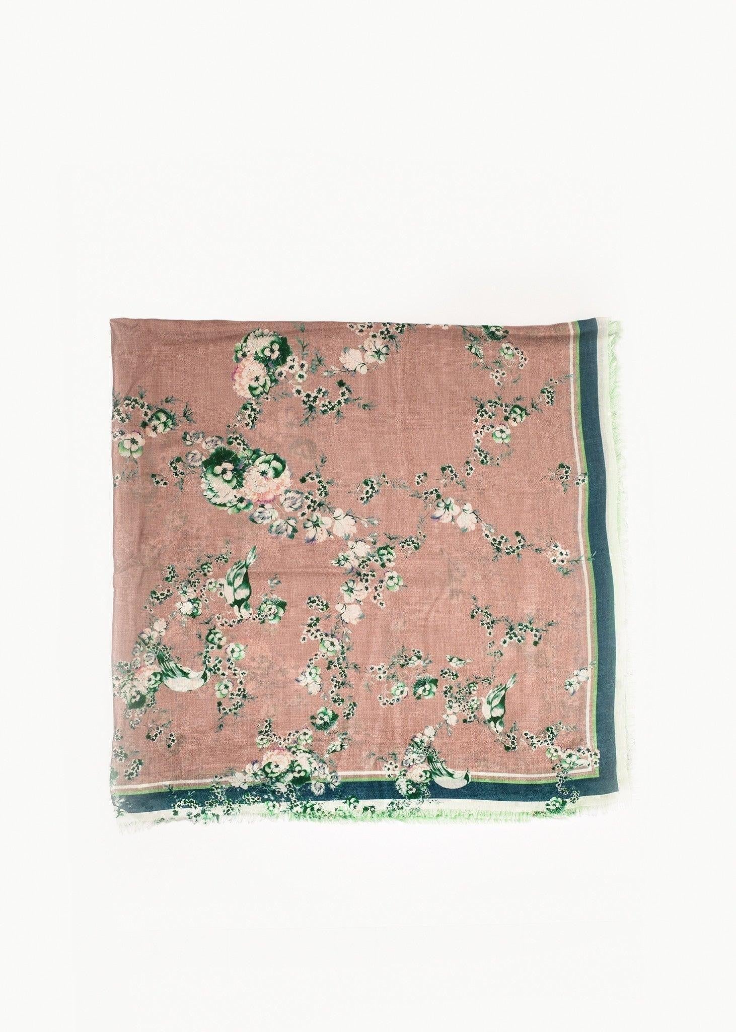 Floral Cashmere Scarf.
