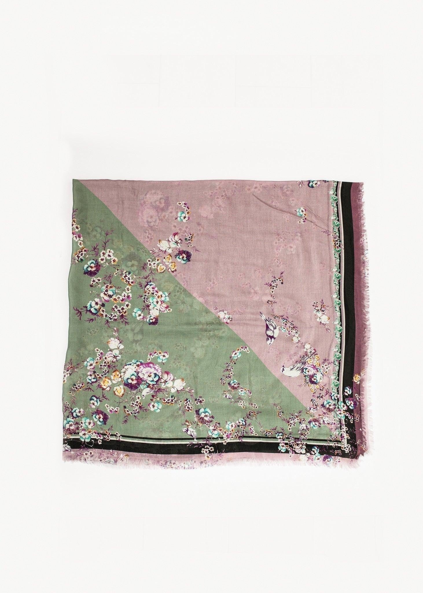 Floral Cashmere Scarf.