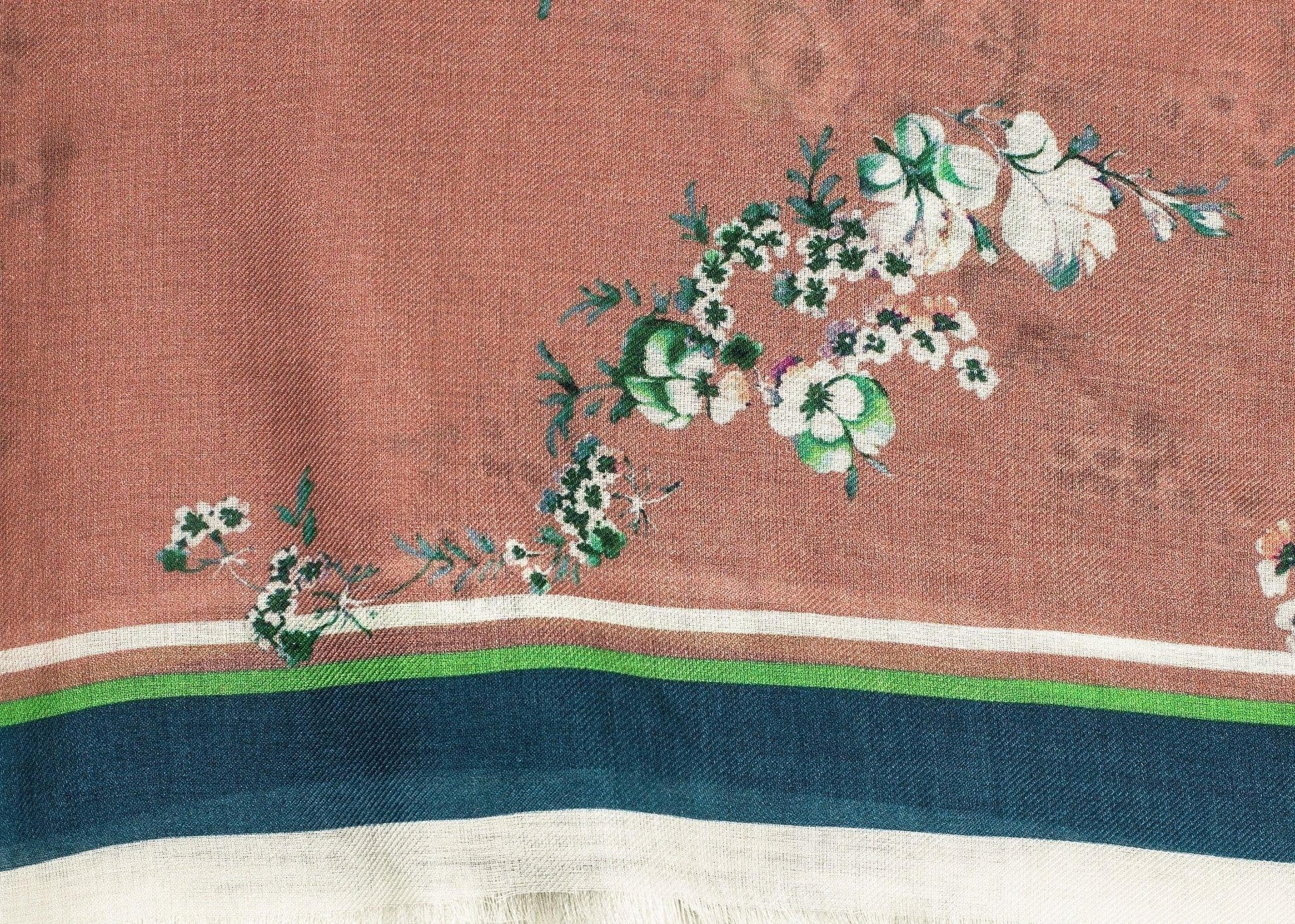 Floral Cashmere Scarf.
