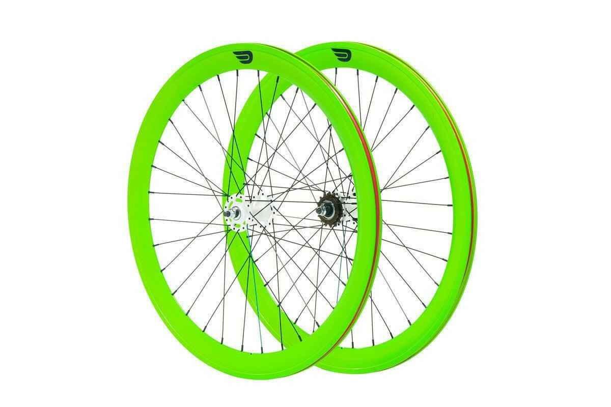 Pure Fix 700C 50mm Glow Wheelset.