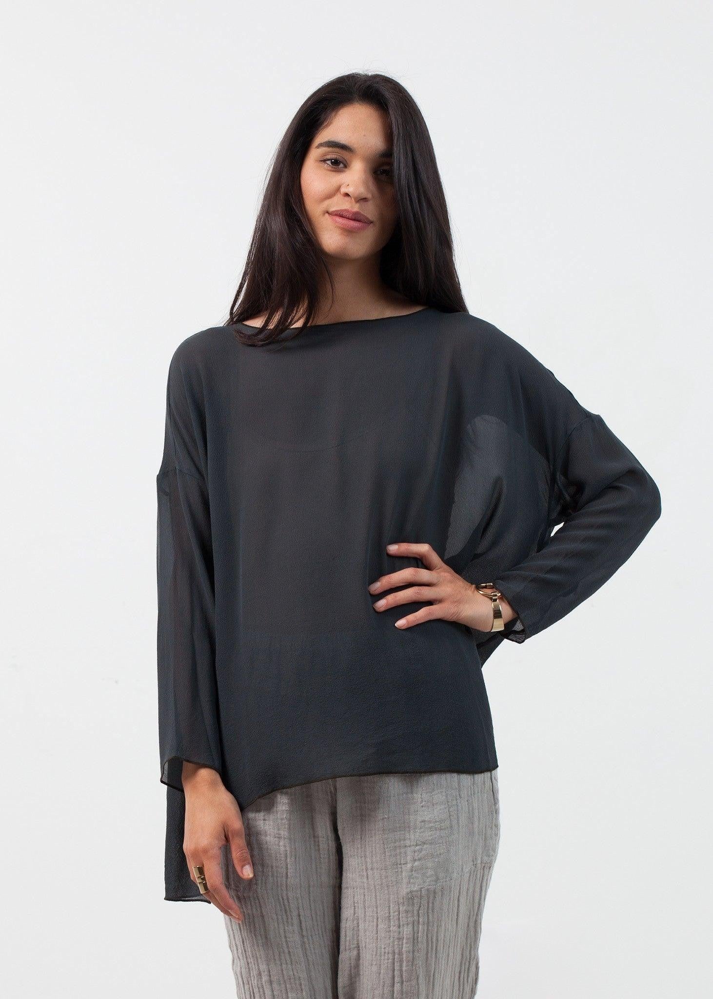 Hand Dyed Silk Top.
