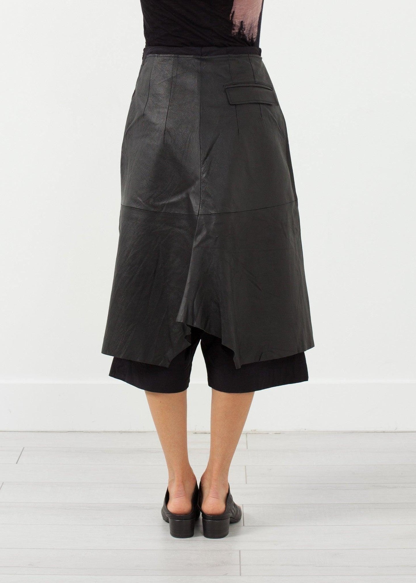 Leather Drop Crotch Pants.