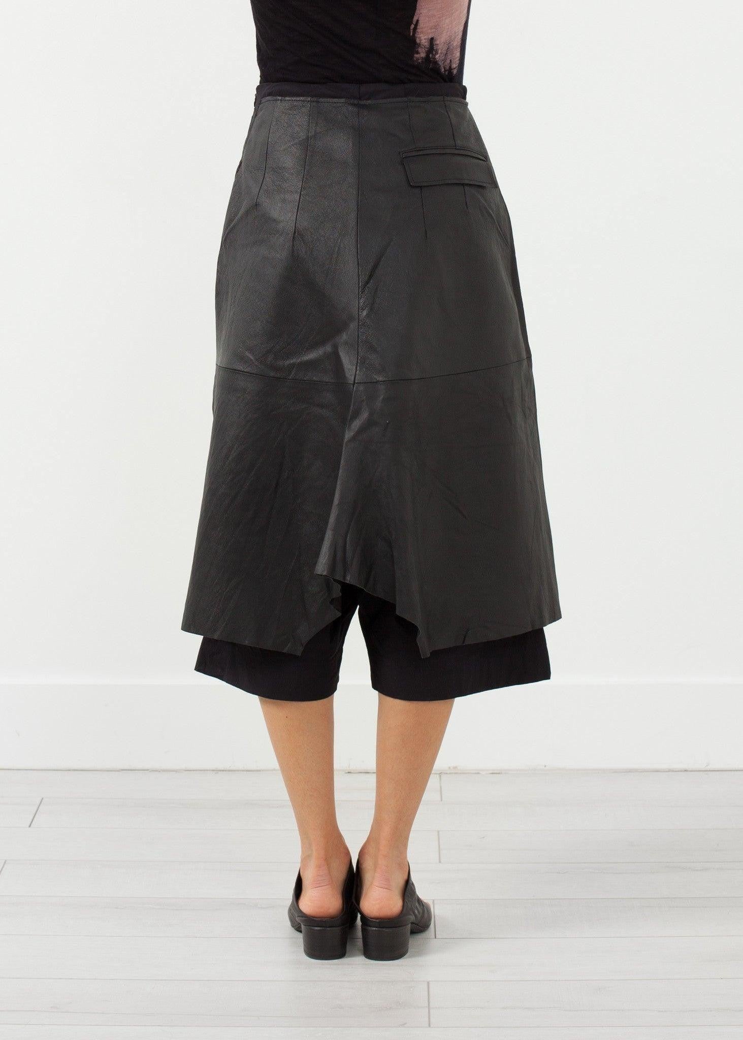 Leather Drop Crotch Pants.