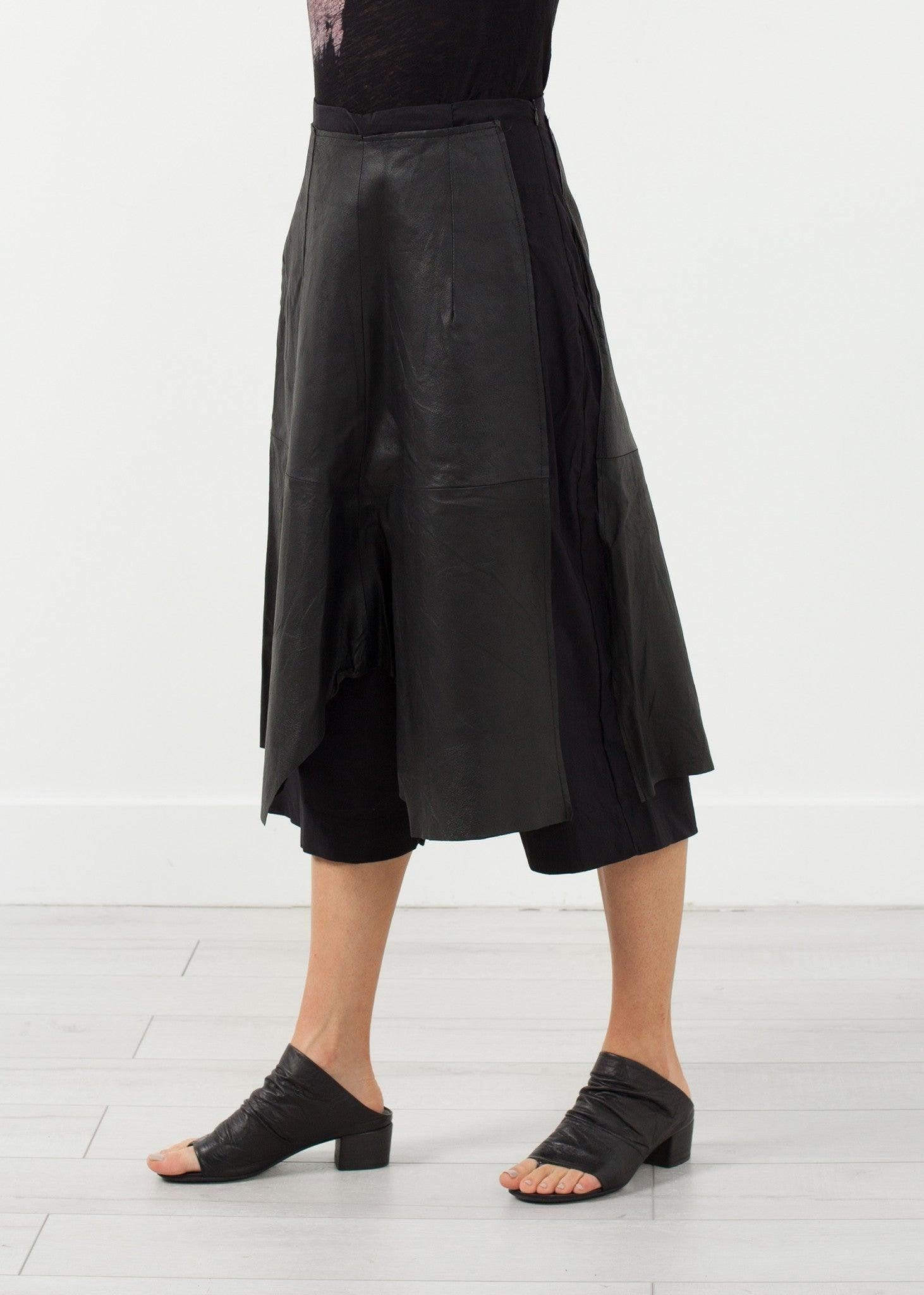 Leather Drop Crotch Pants.