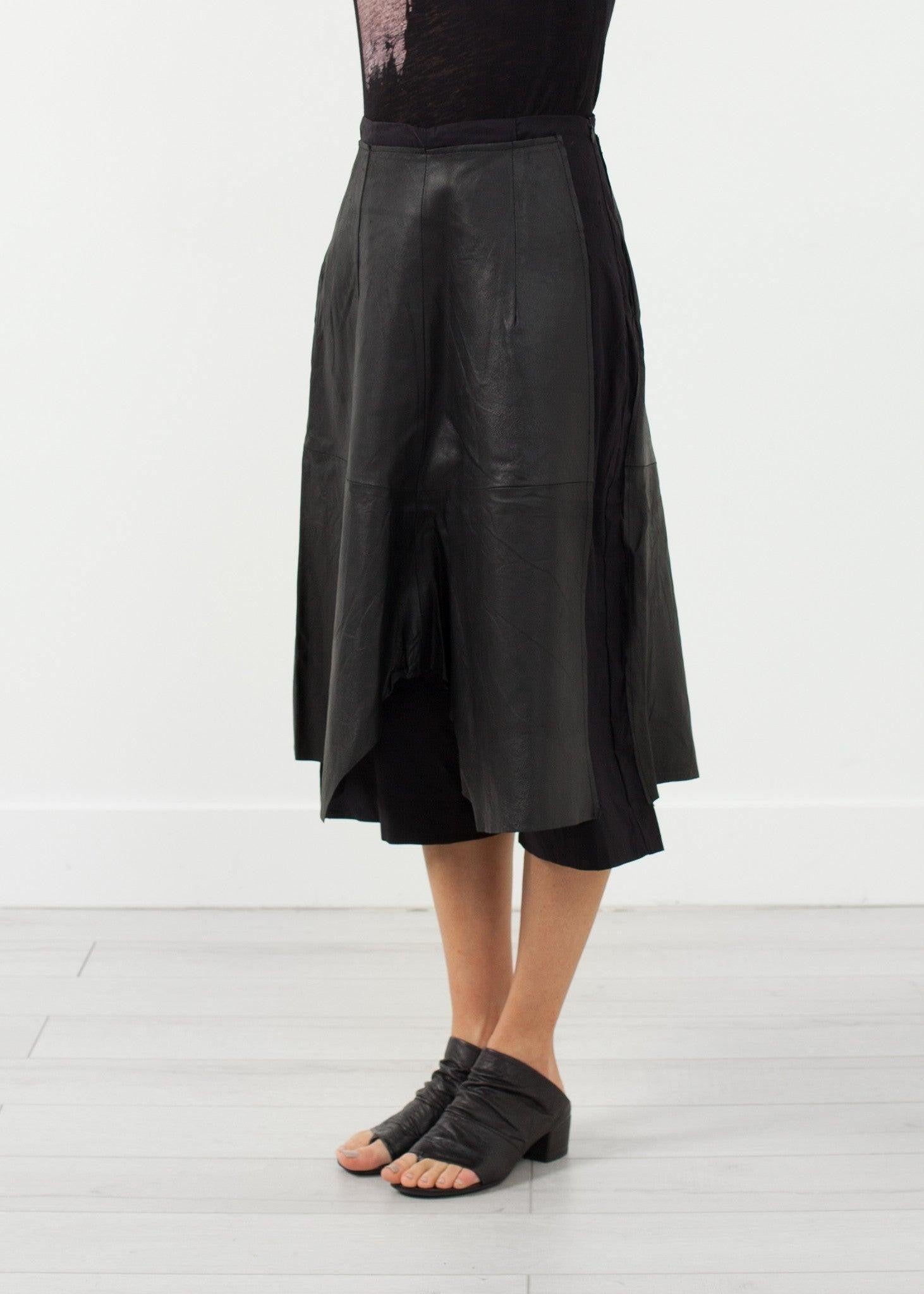 Leather Drop Crotch Pants.