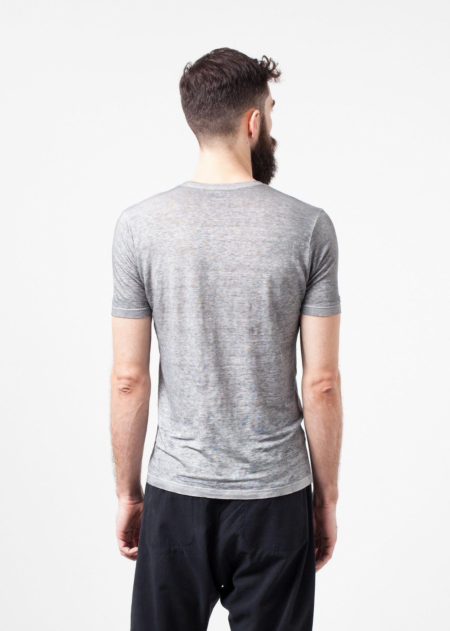 Linen T-shirt in Dolphin.