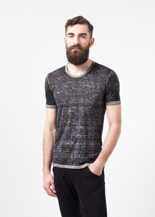 Linen T-shirt in Rope.