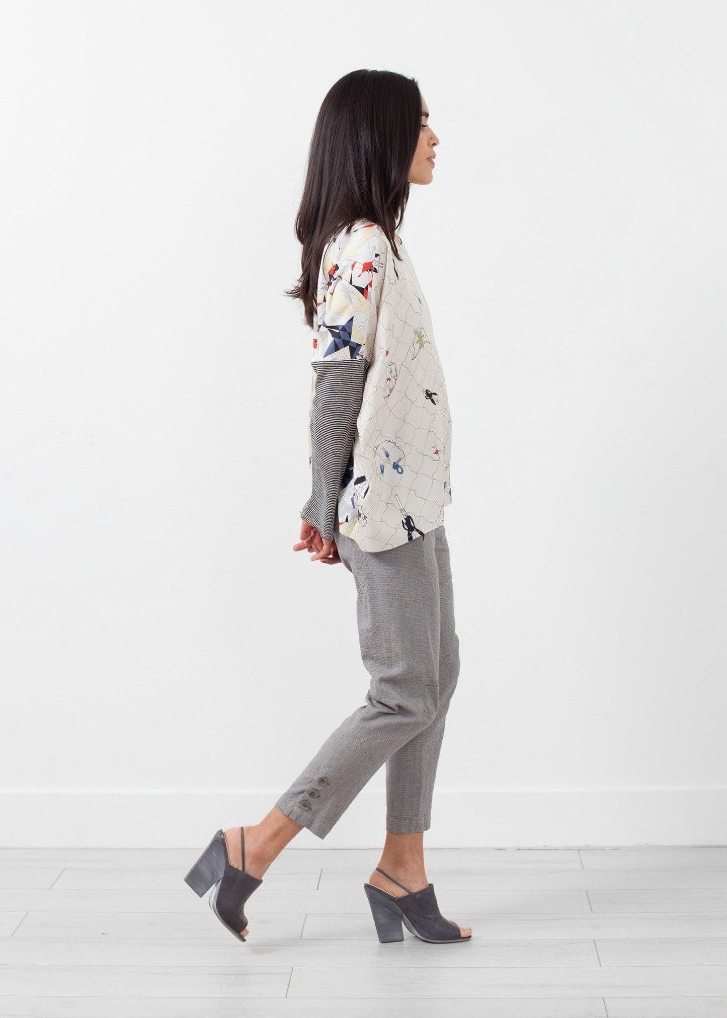 Long Sleeve Box Blouse.