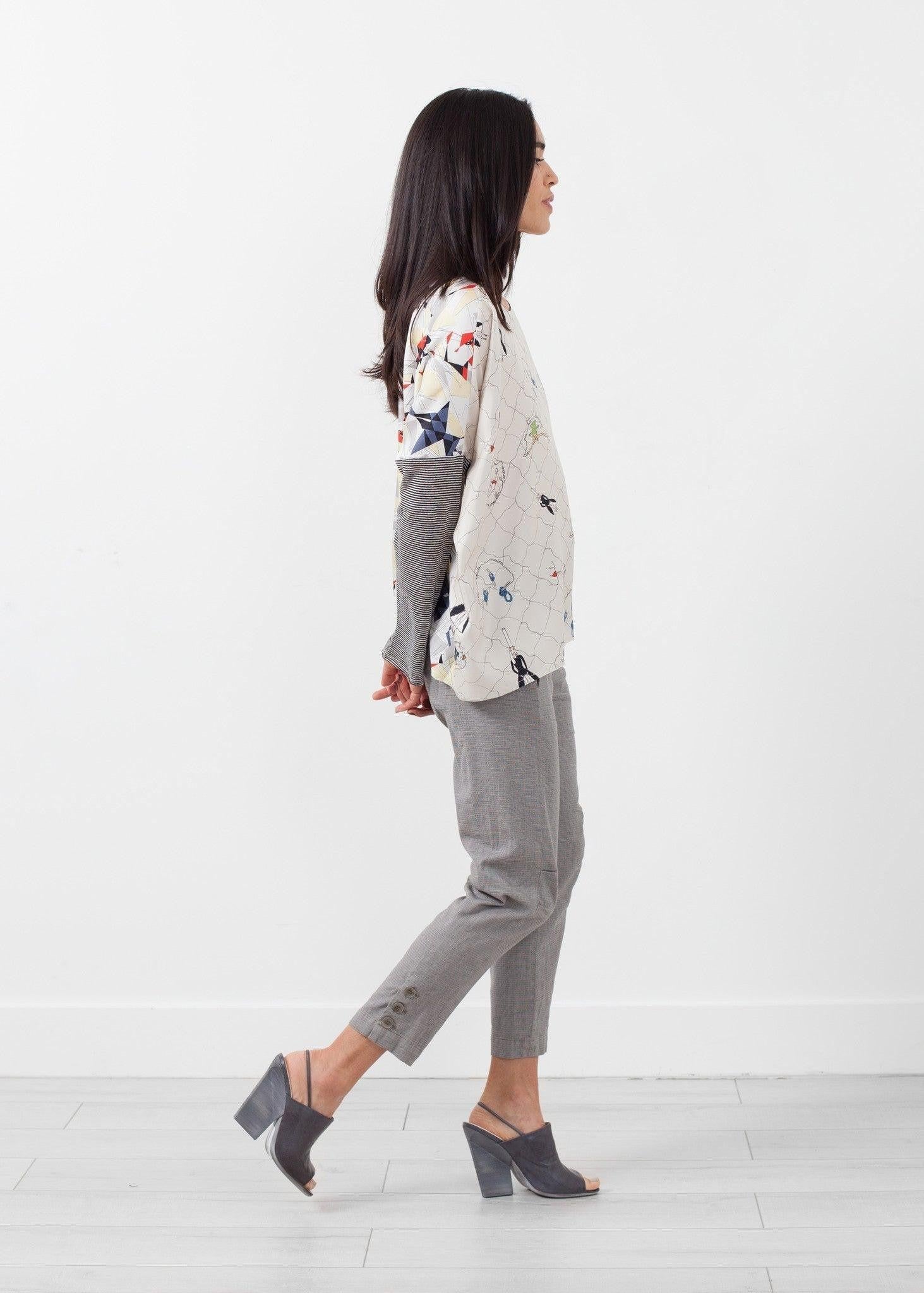Long Sleeve Box Blouse.