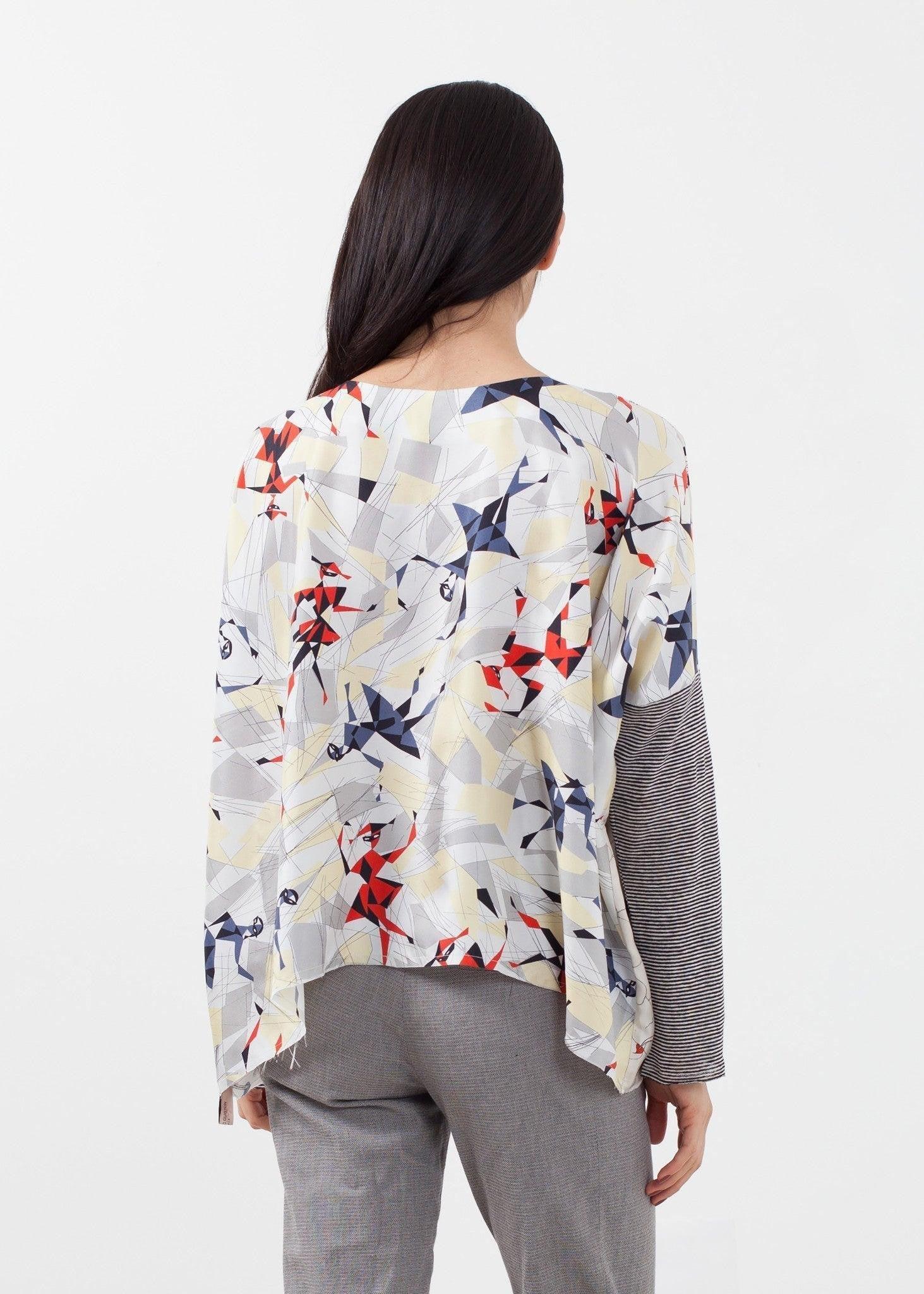Long Sleeve Box Blouse.