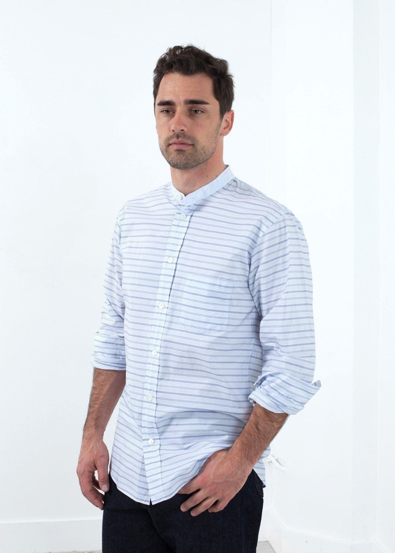 Mandarin Collar Formal Shirt.