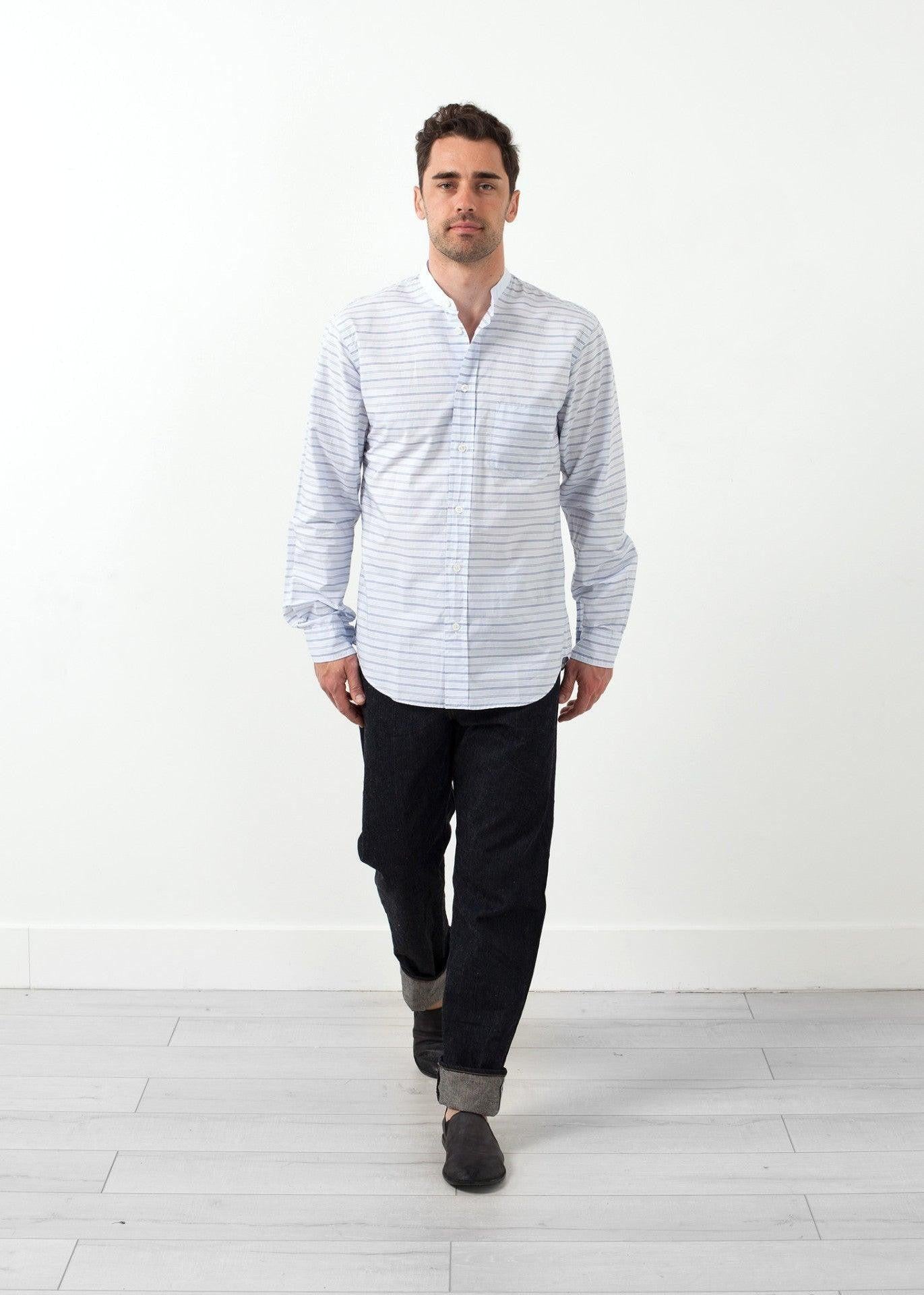 Mandarin Collar Formal Shirt.
