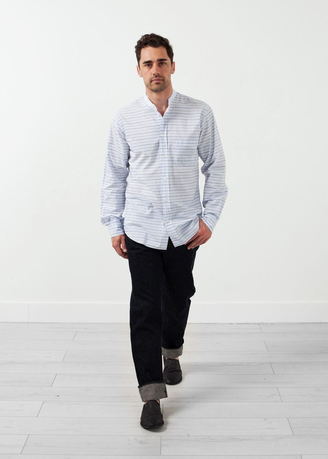 Mandarin Collar Formal Shirt.