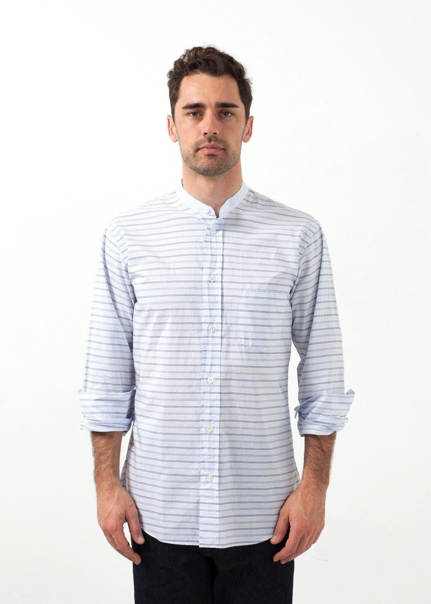 Mandarin Collar Formal Shirt.