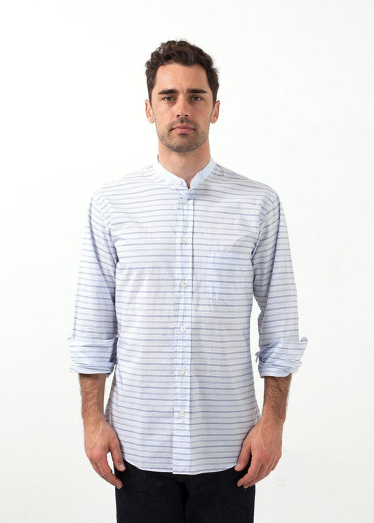 Mandarin Collar Formal Shirt.