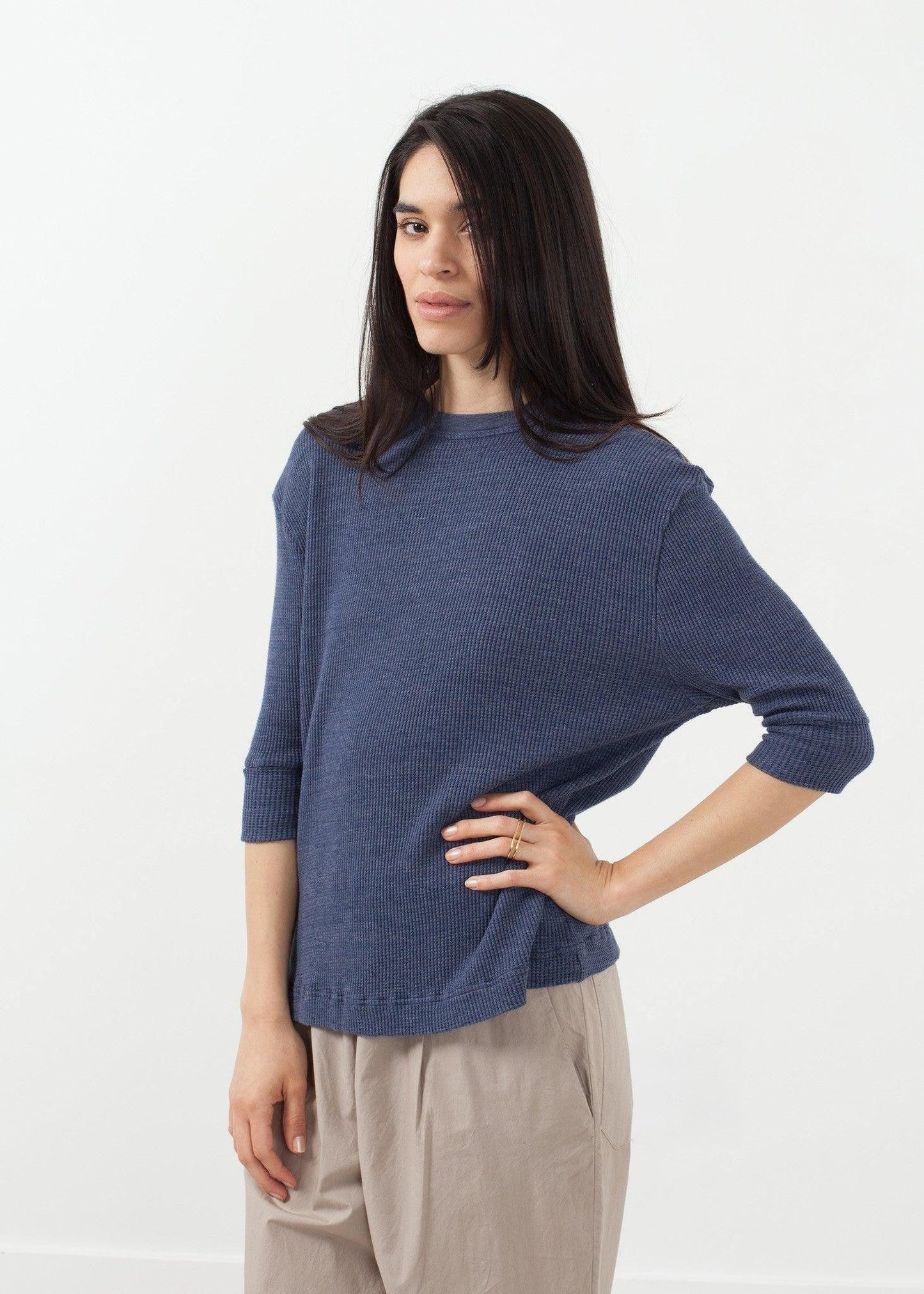 Melange Waffle Top.