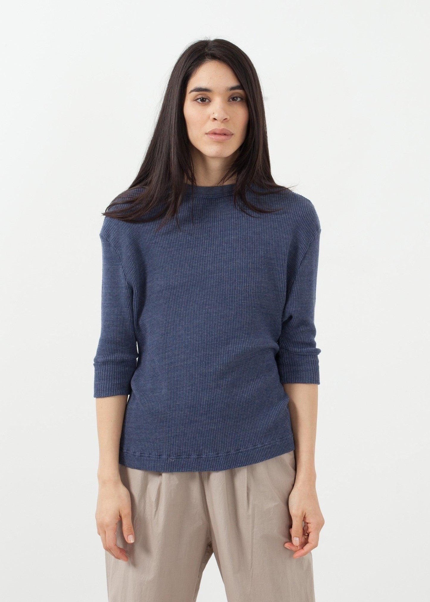 Melange Waffle Top.