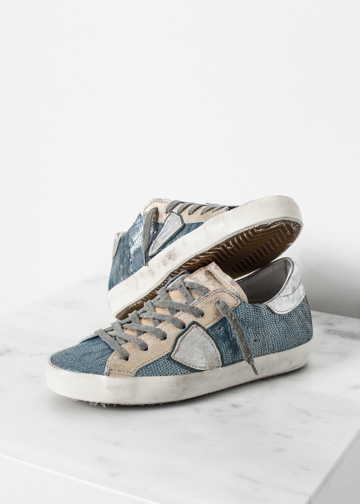 Metallic Sequin Low Top Sneaker.