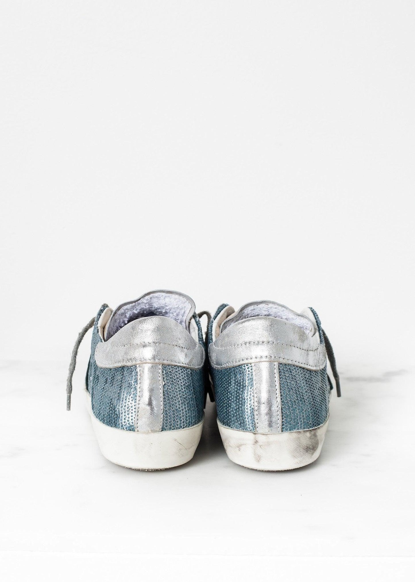 Metallic Sequin Low Top Sneaker.