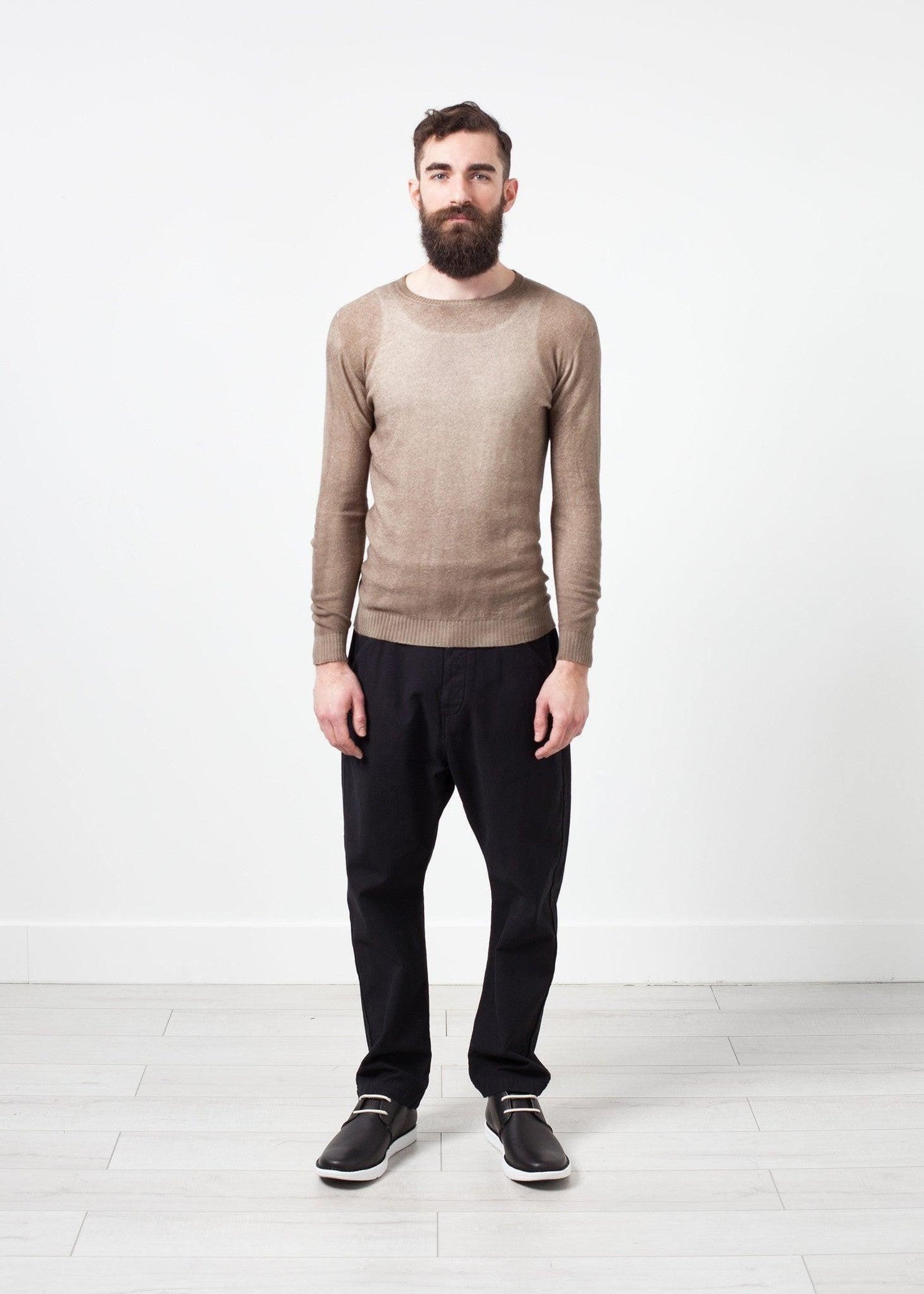 Mottled Cashmere Crewneck.