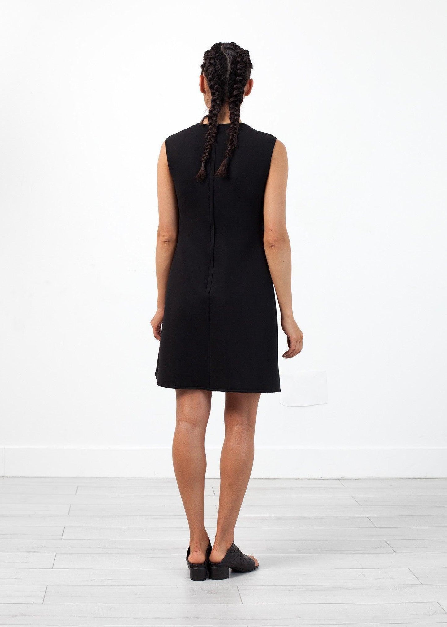 Neoprene Flower Dress in Black.