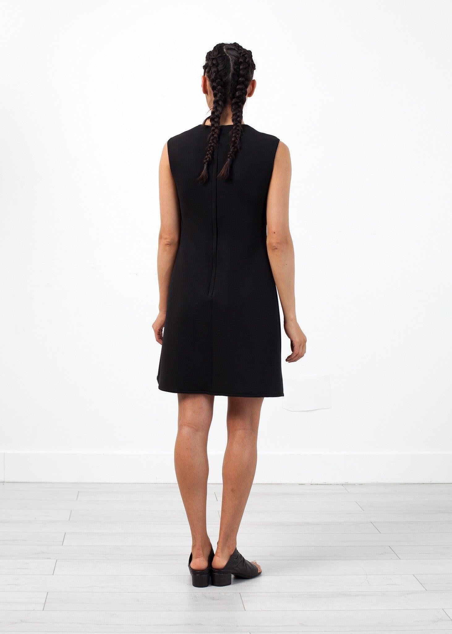 Neoprene Flower Dress in Black.