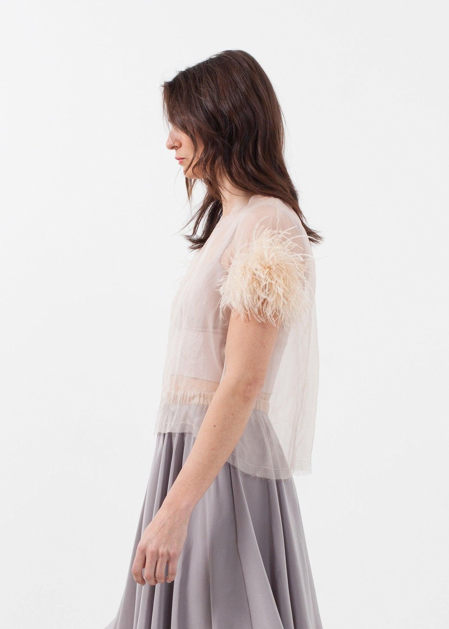 Organza Feather Top.