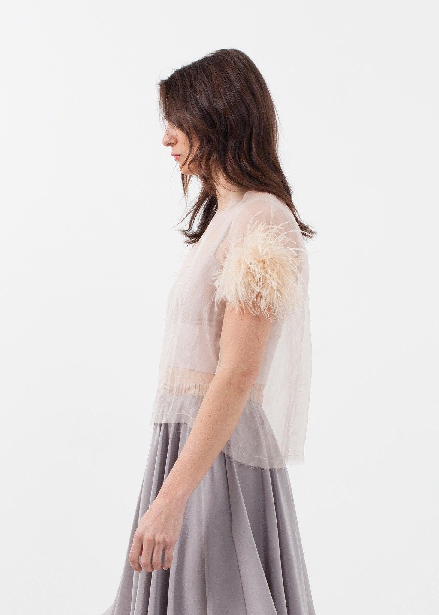 Organza Feather Top.