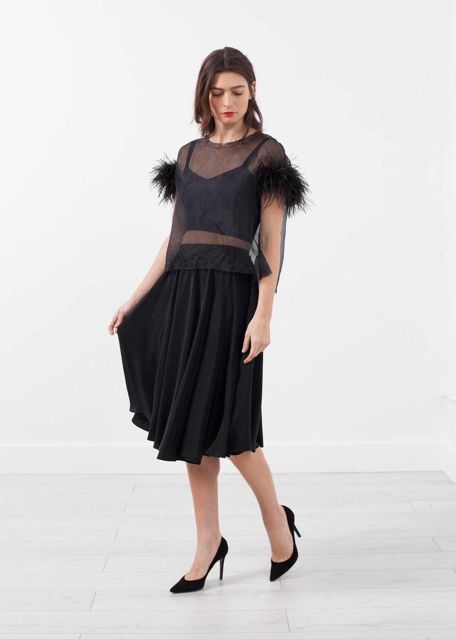 Organza Feather Top.