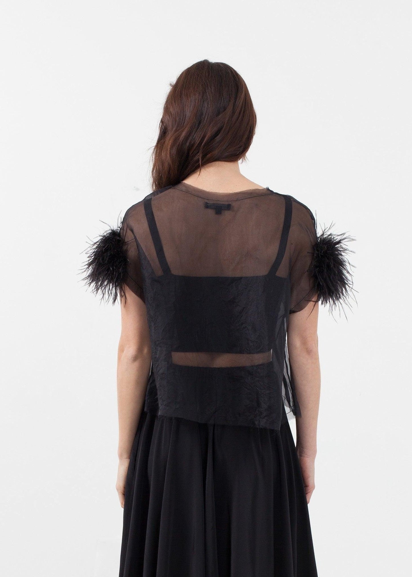 Organza Feather Top.