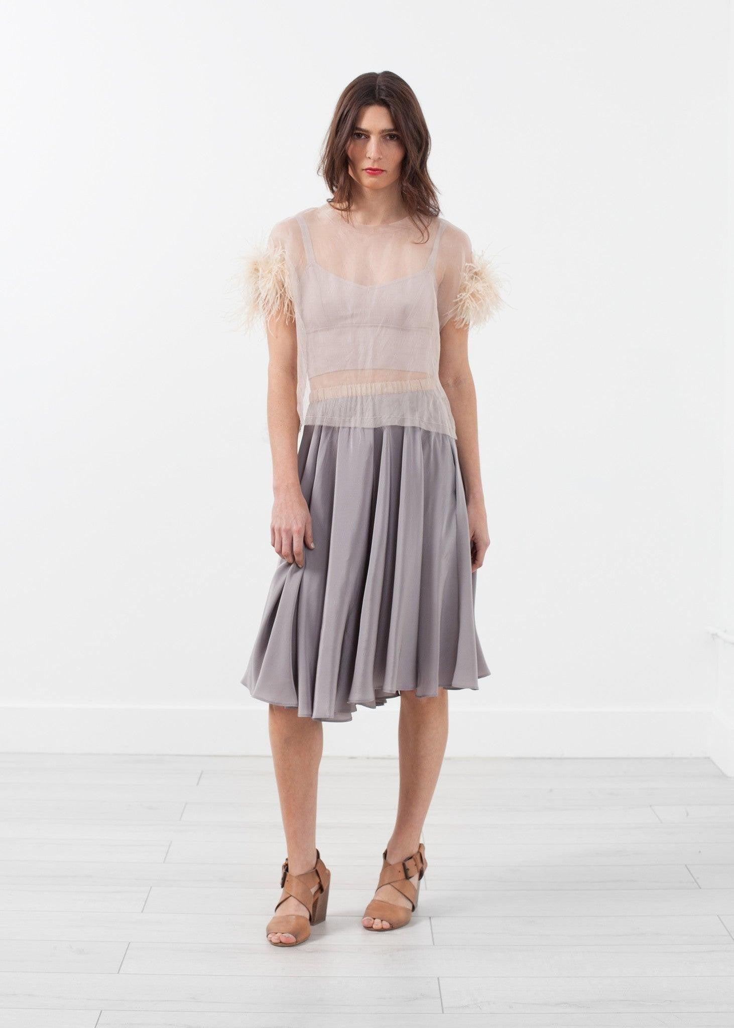 Organza Feather Top.