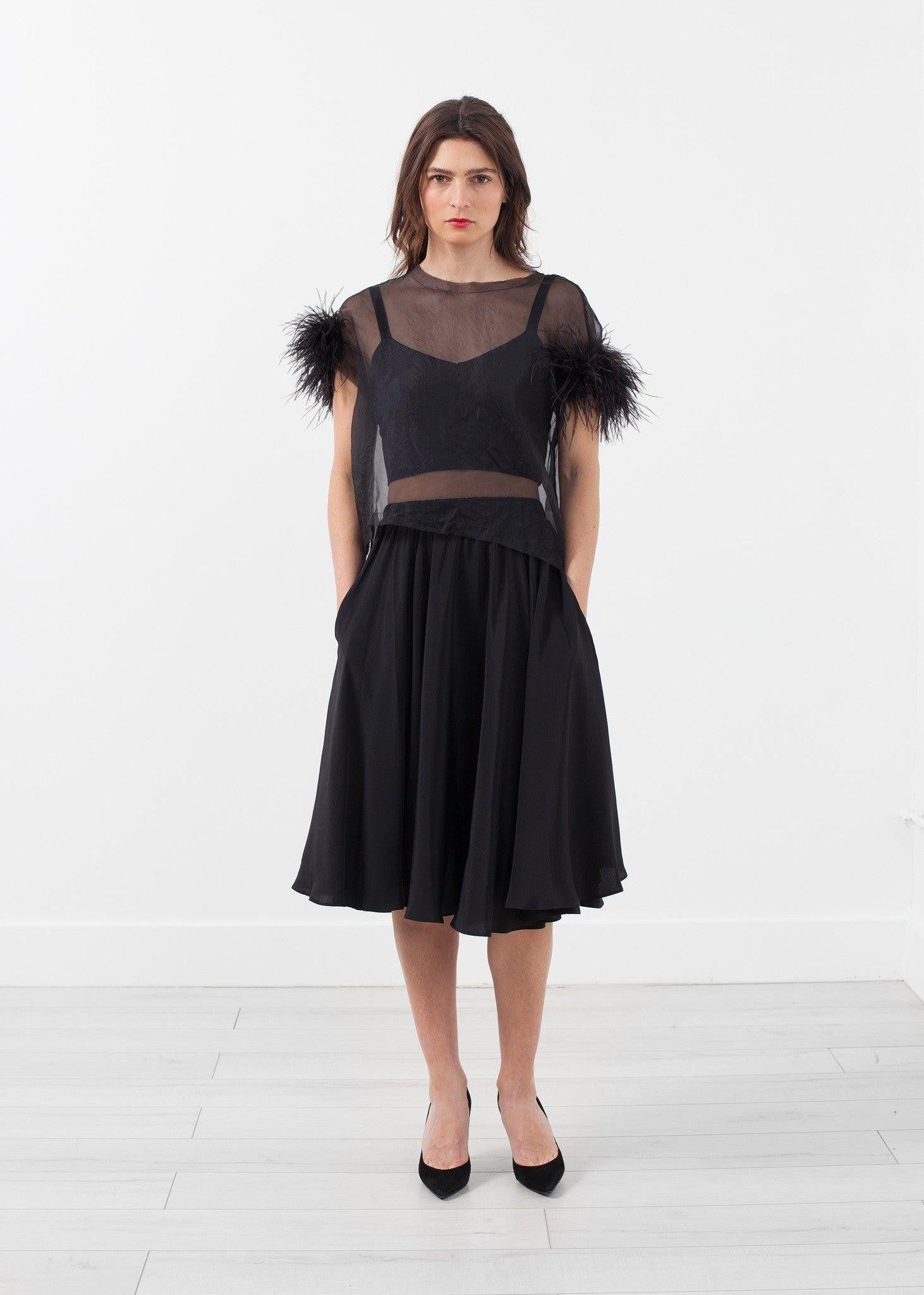 Organza Feather Top.