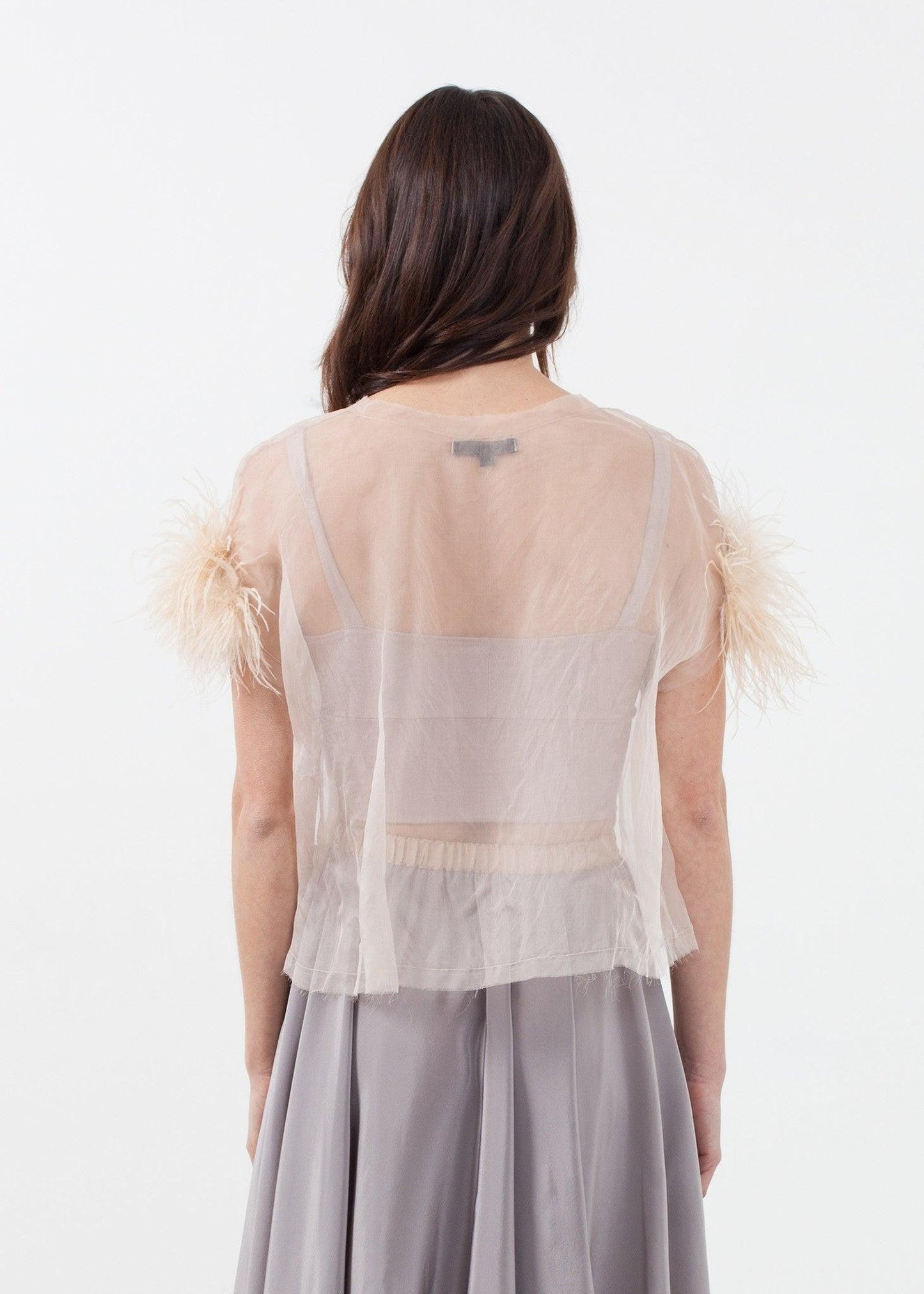 Organza Feather Top.