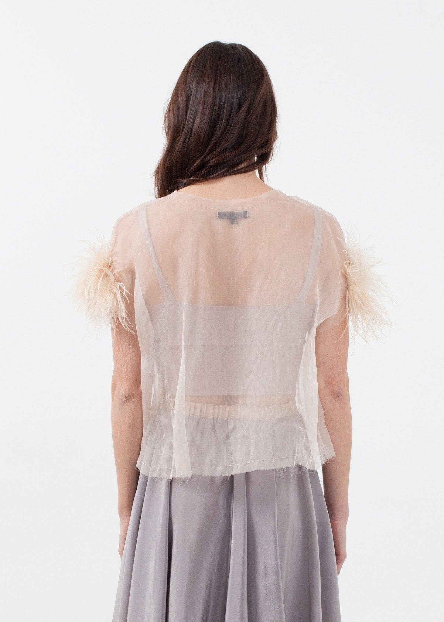 Organza Feather Top.