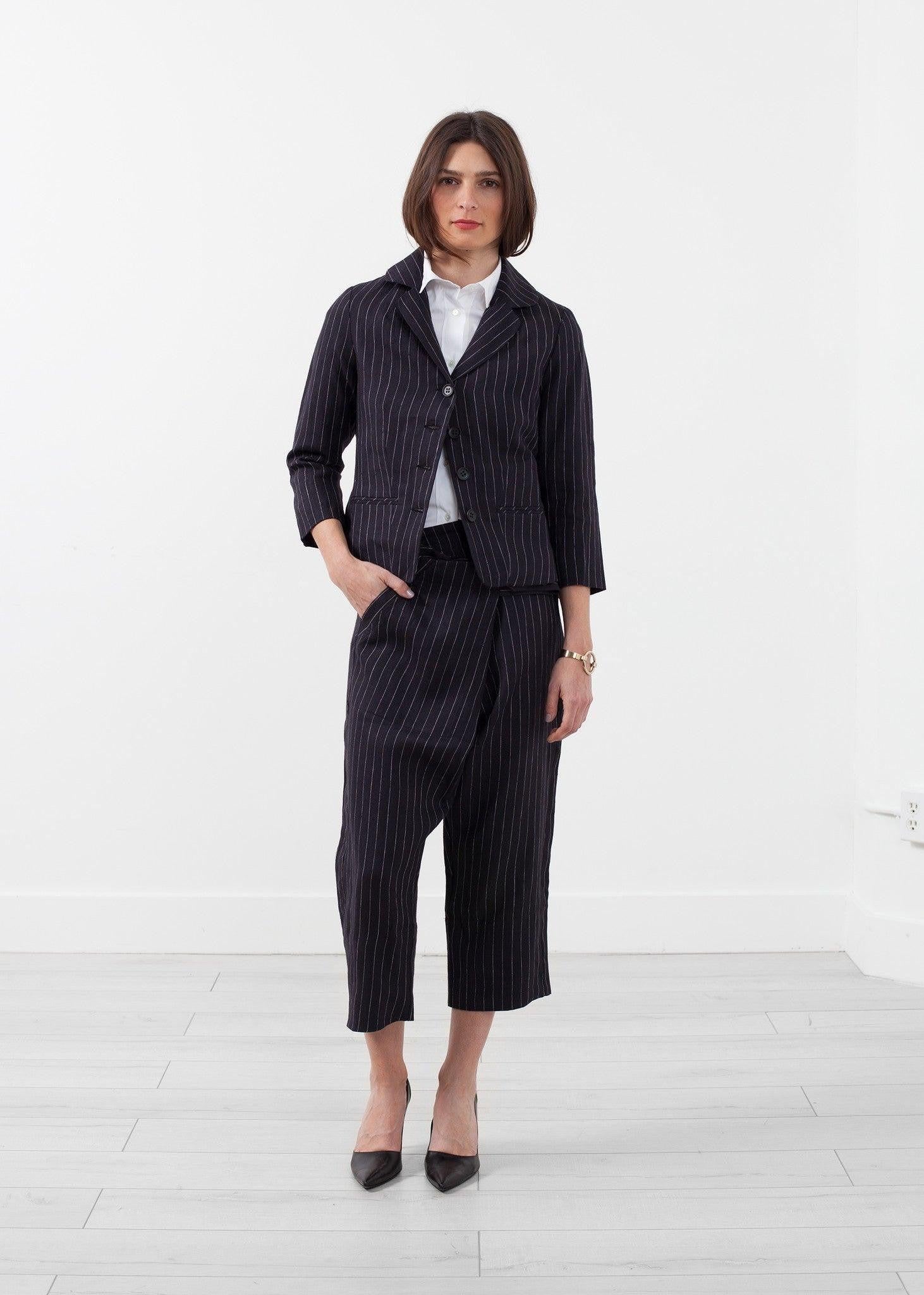 Pinstripe Blazer.