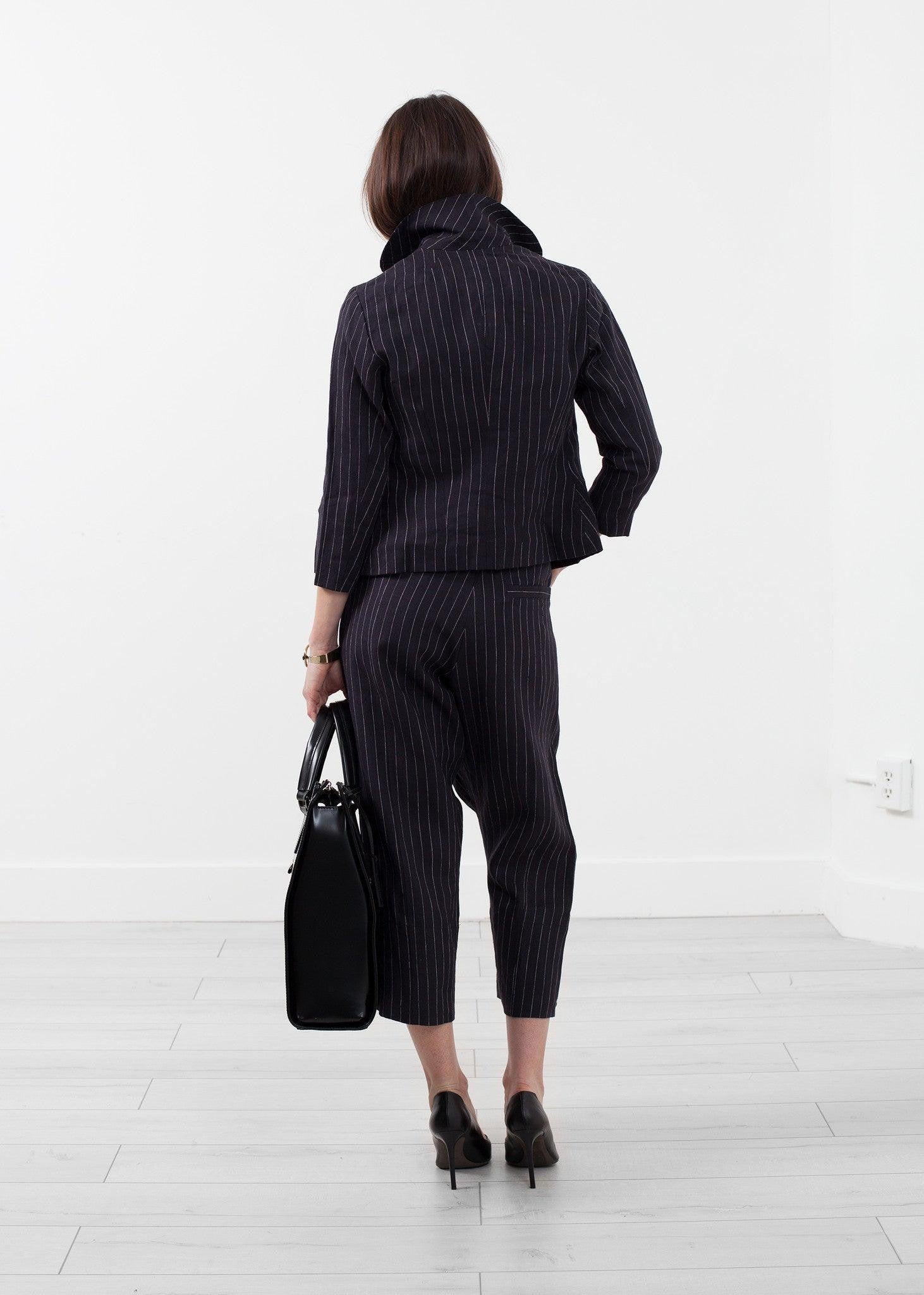 Pinstripe Blazer.