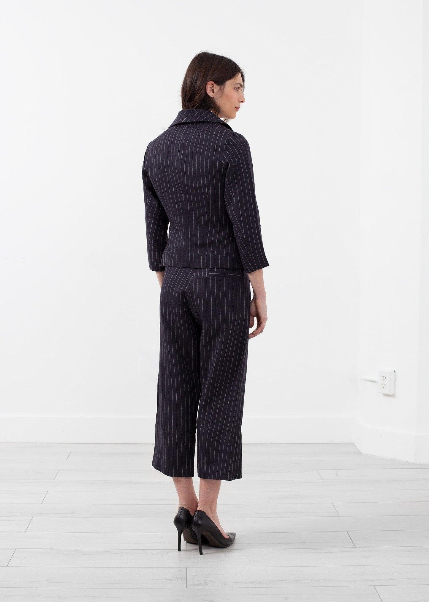 Pinstripe Blazer.