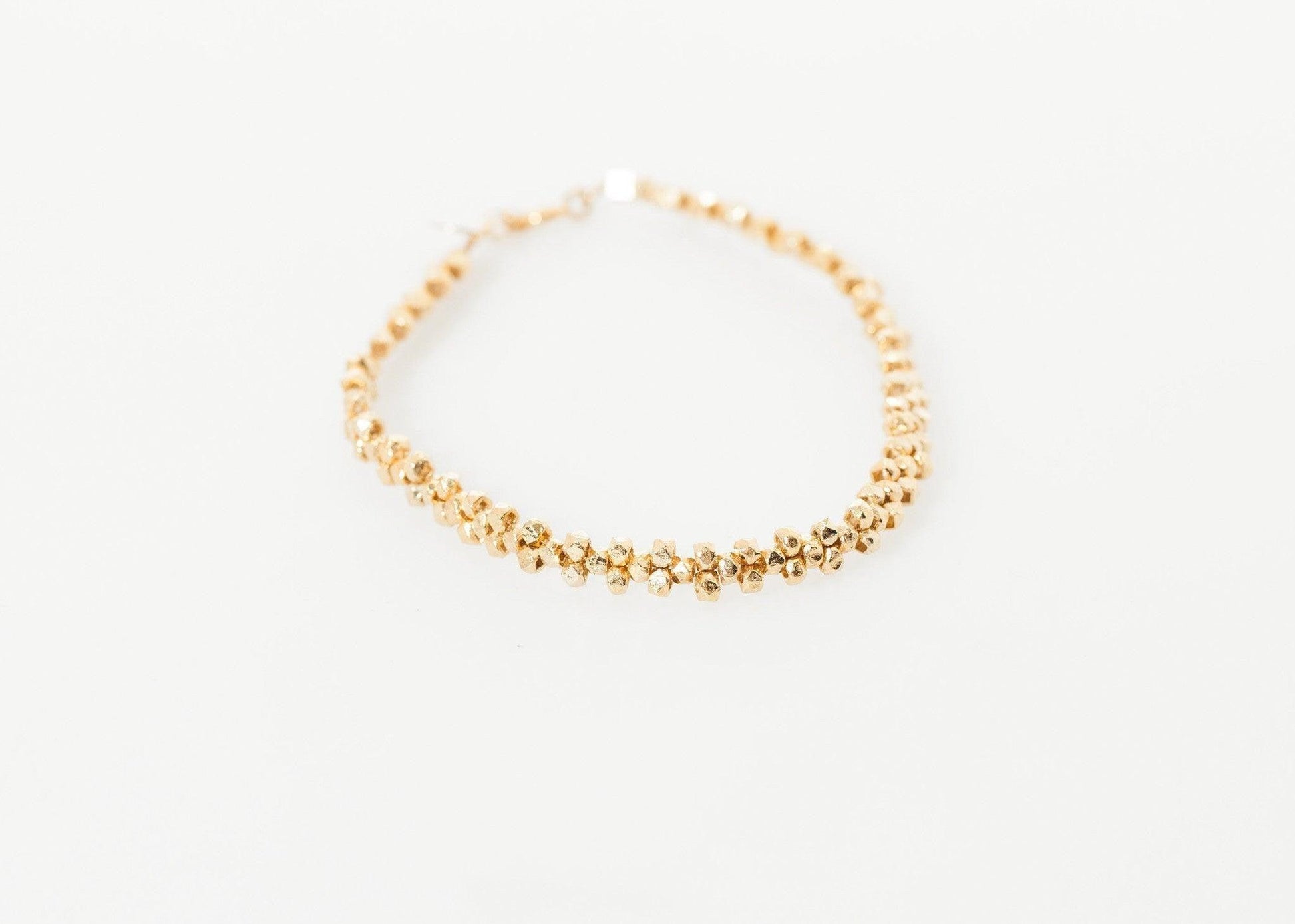 Lane Bead Bracelet in Gold Brass.