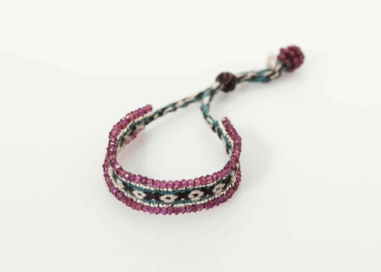 Oaxacan Bracelet in Garnet.