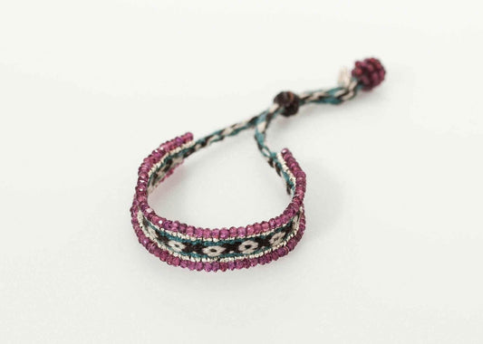 Oaxacan Bracelet in Garnet.